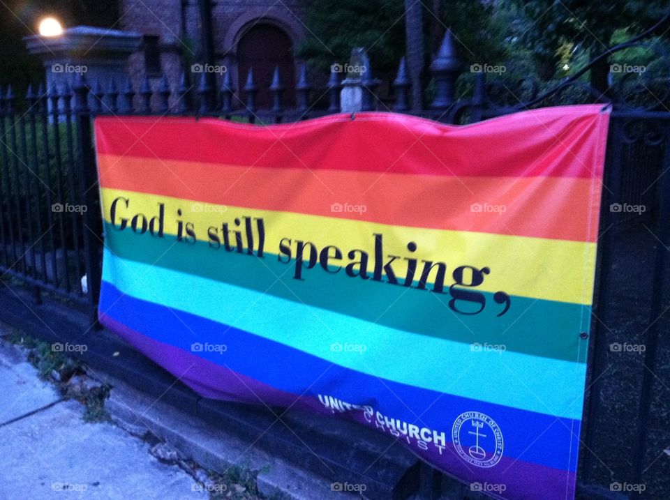 God is speaking. God is speaking banner