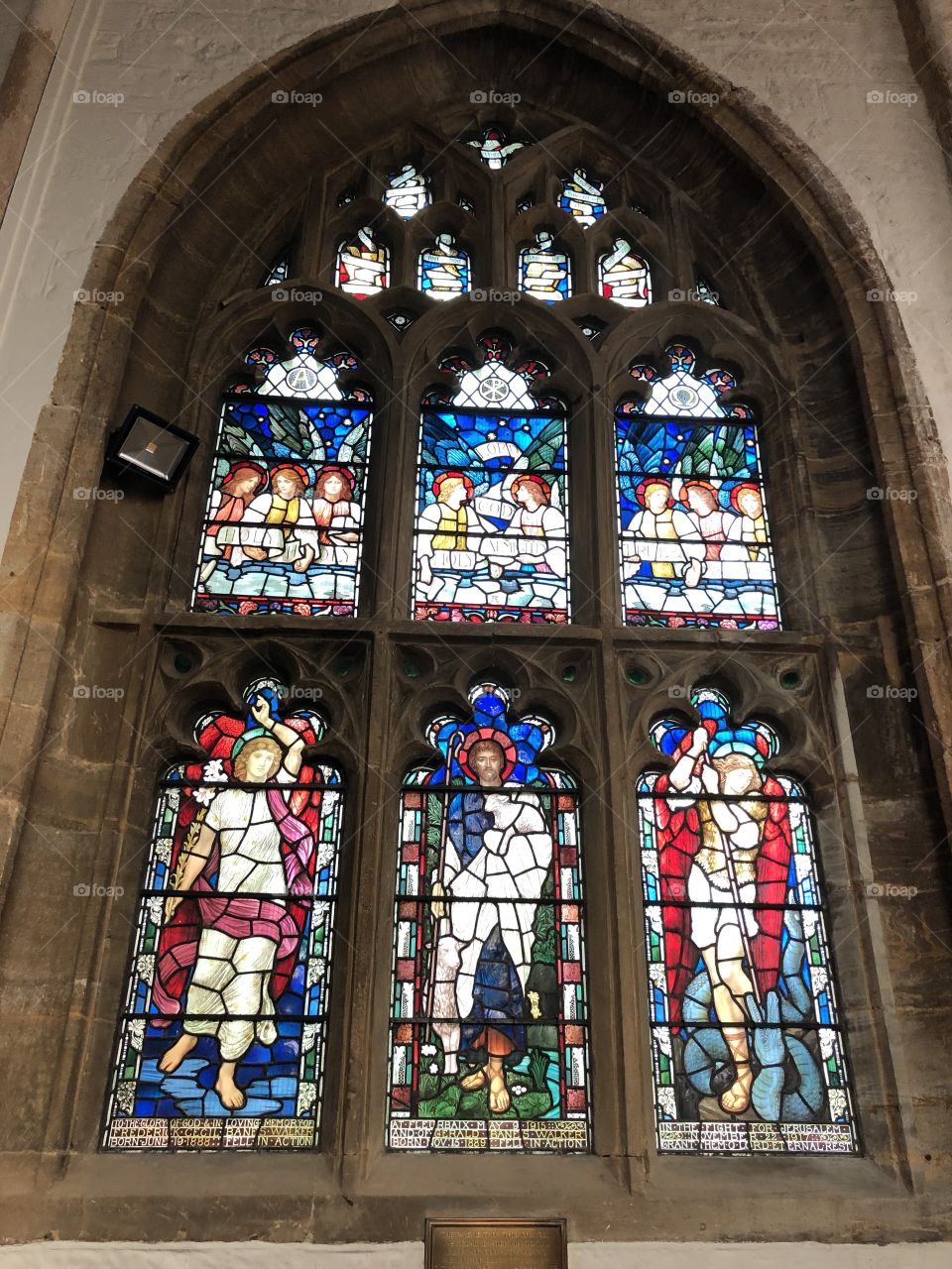 An impressive stained glass window attached to St Mary’s North Petherton.
