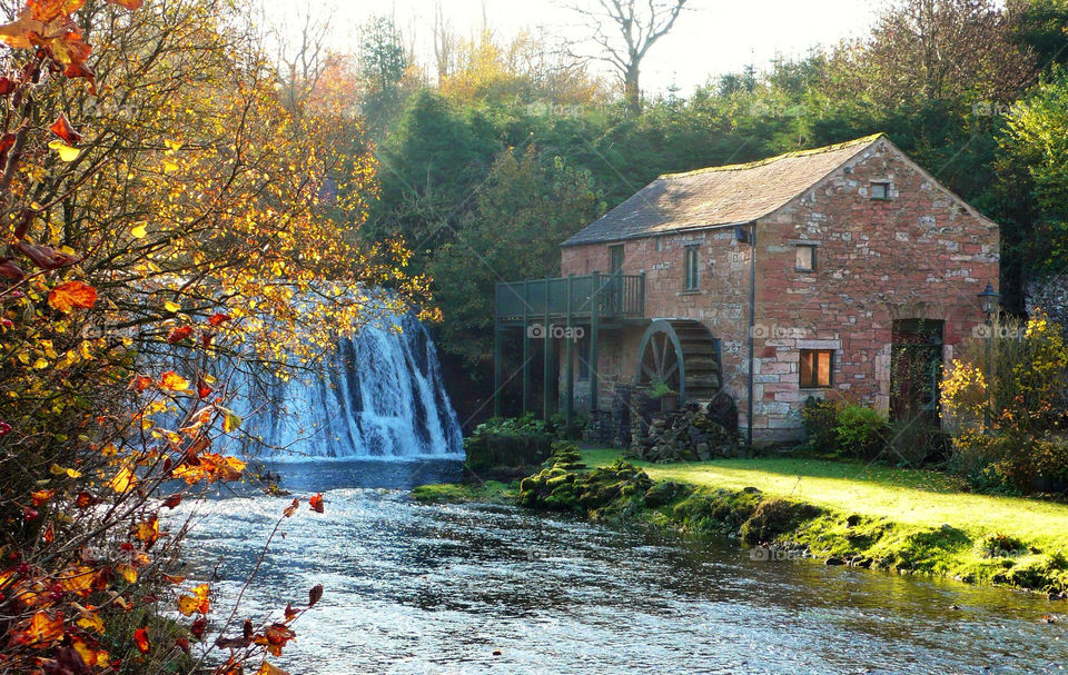 autumn waterfall waterfall fall autumn by pandahat