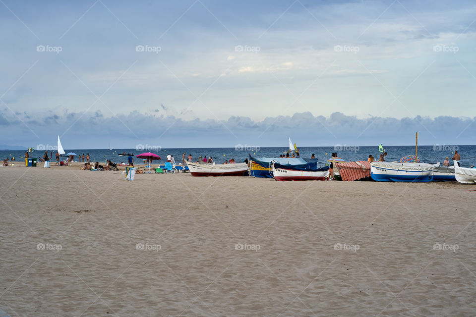 Nubes sobre la playa de Torredembarra