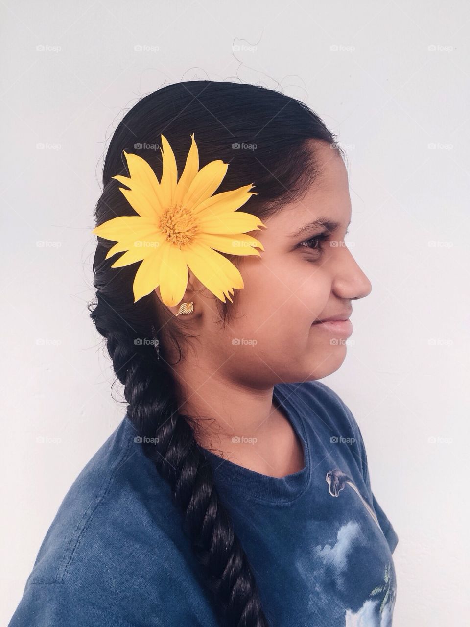 Girl with a long hair