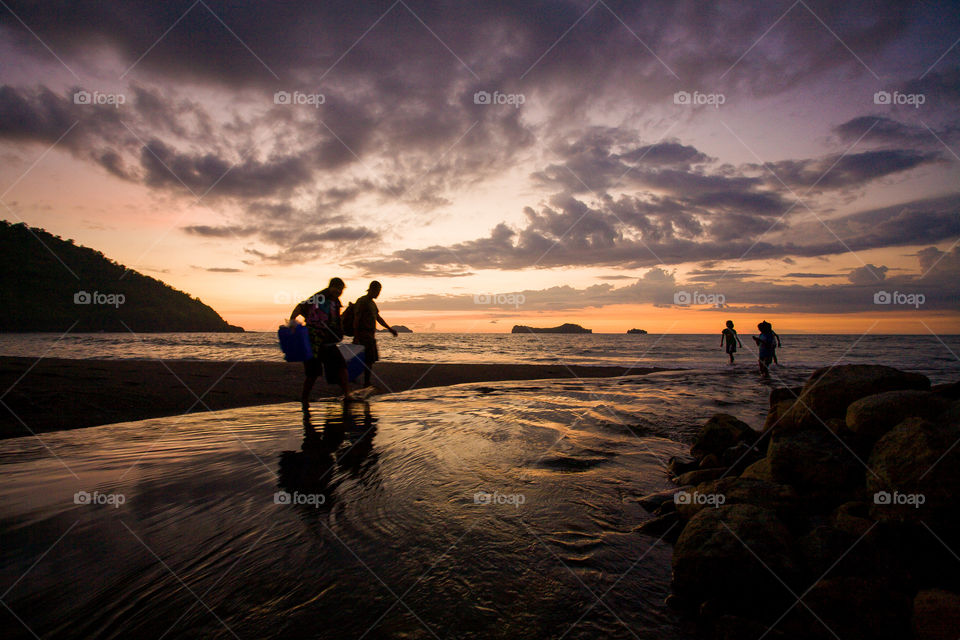 sunset on a beach