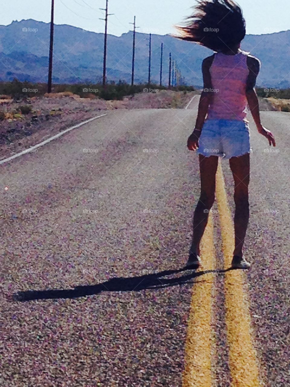 Girl on the route 66