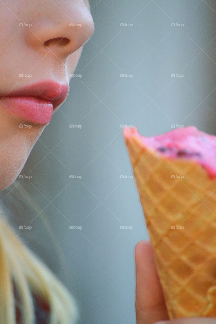 Eating ice cream