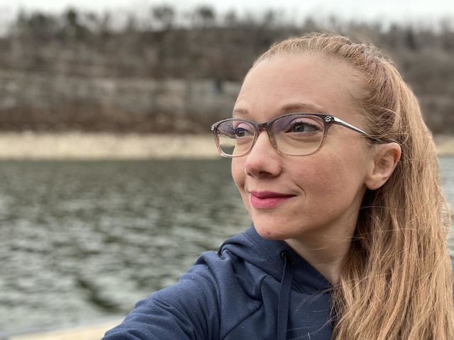 Enjoying the pretty winter day.