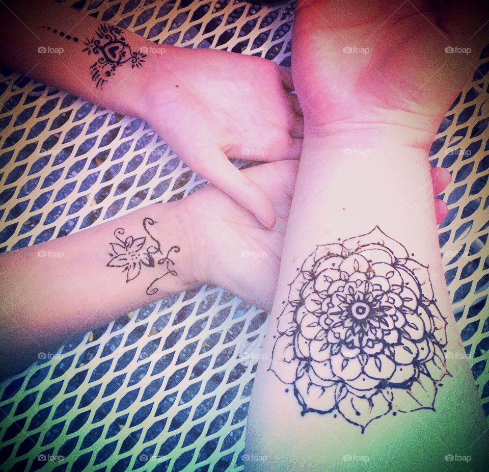 Family henna tattoos