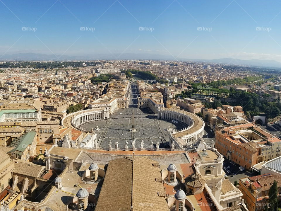 View of Vatican City and Rome