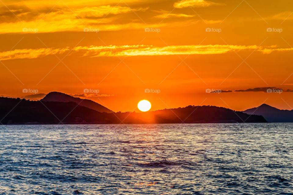 Sunset over Adriatic Sea