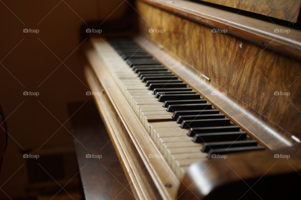 Old piano keys. Cool looking old piano