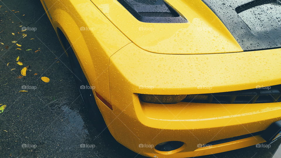 yellow chevrolet car