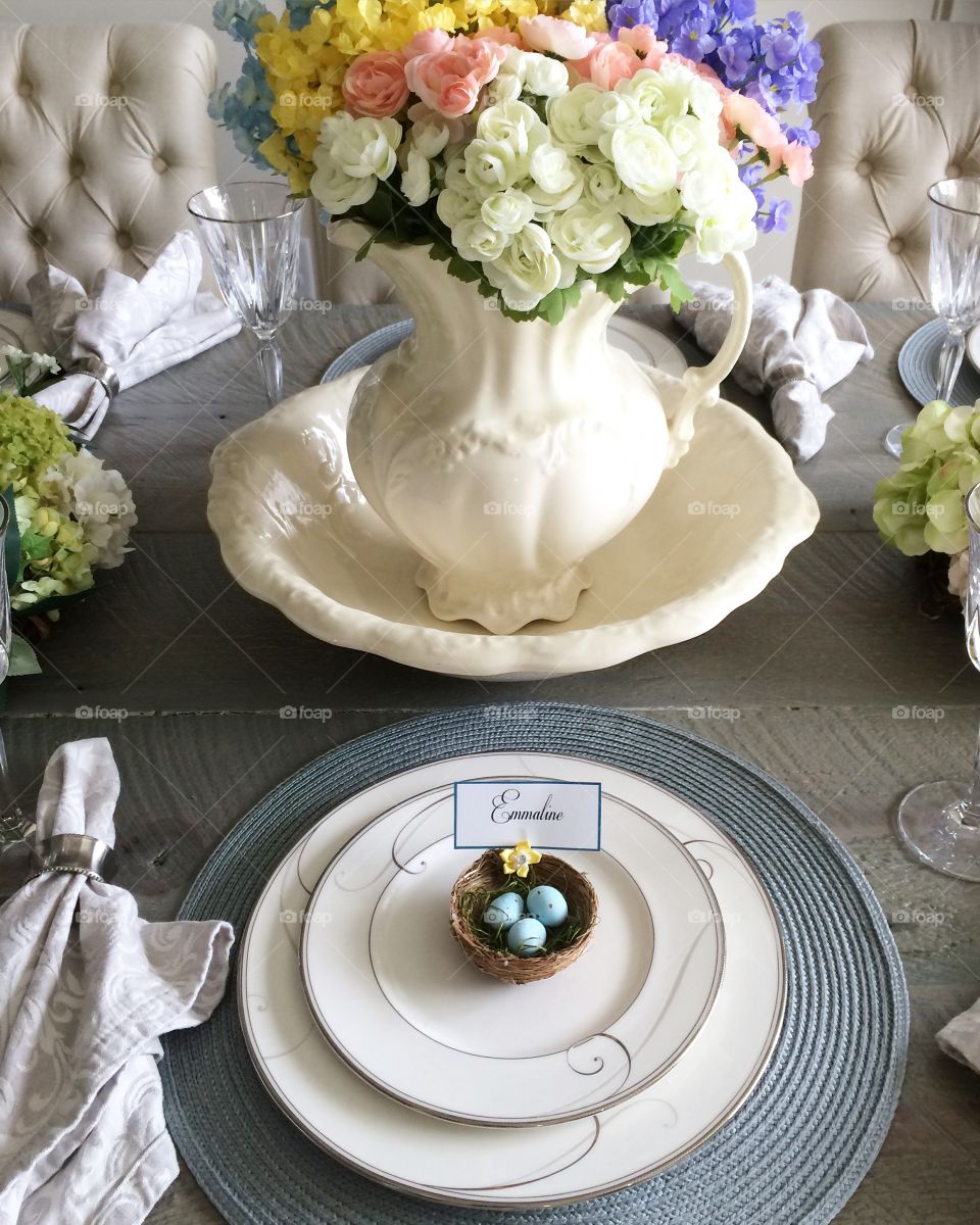 Easter tablescape