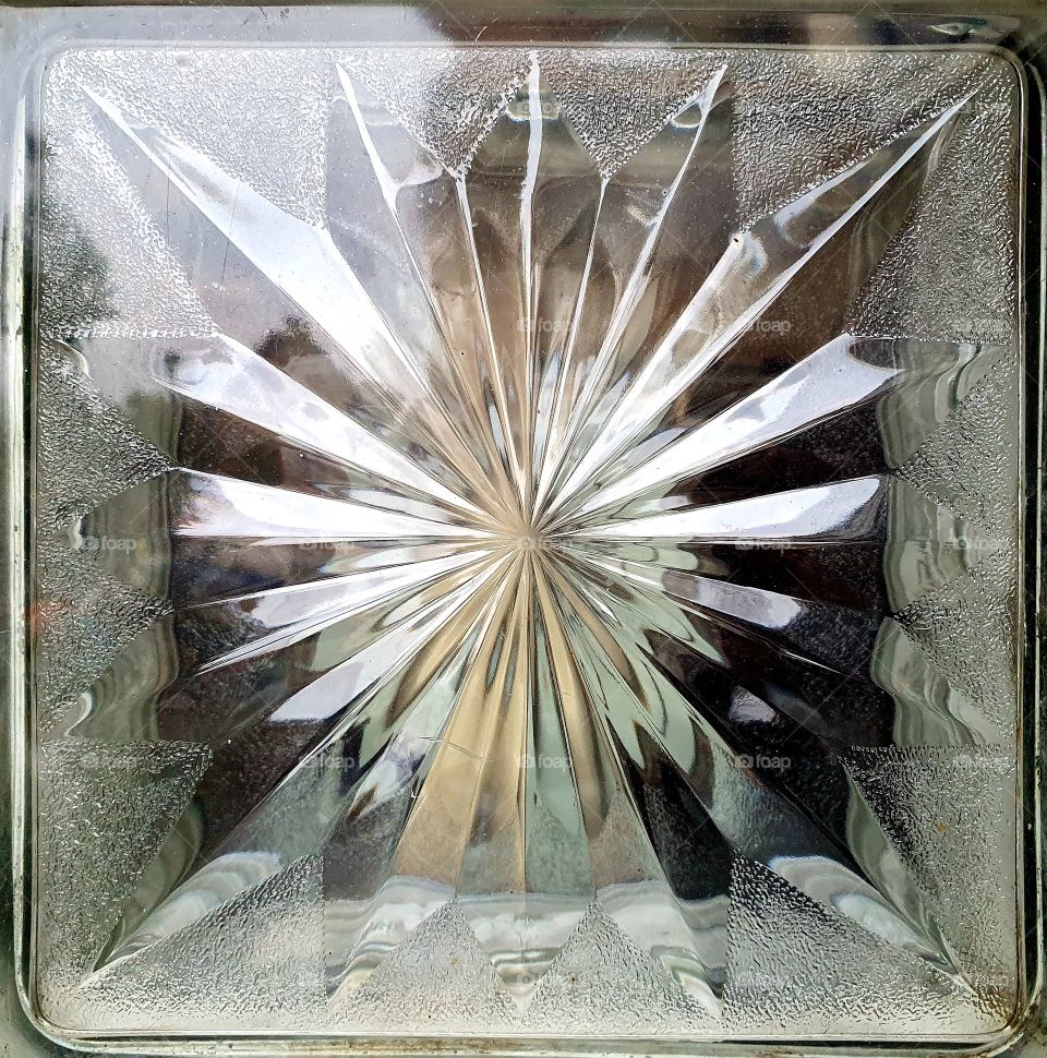 Machined square glass.