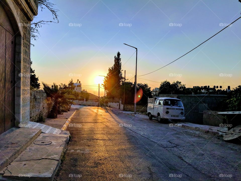 Sunset in the Old City of Ramallah