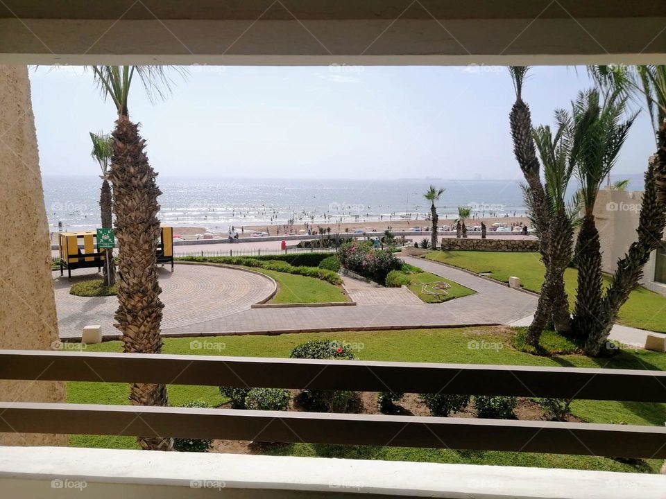 View of the beach of agadir