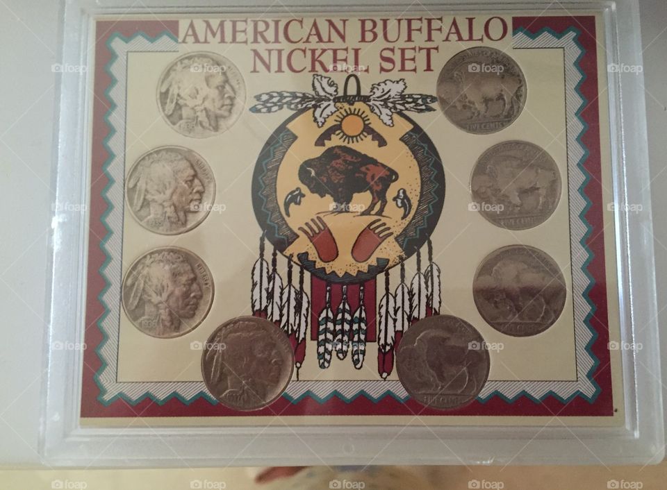 Buffalo head nickel set