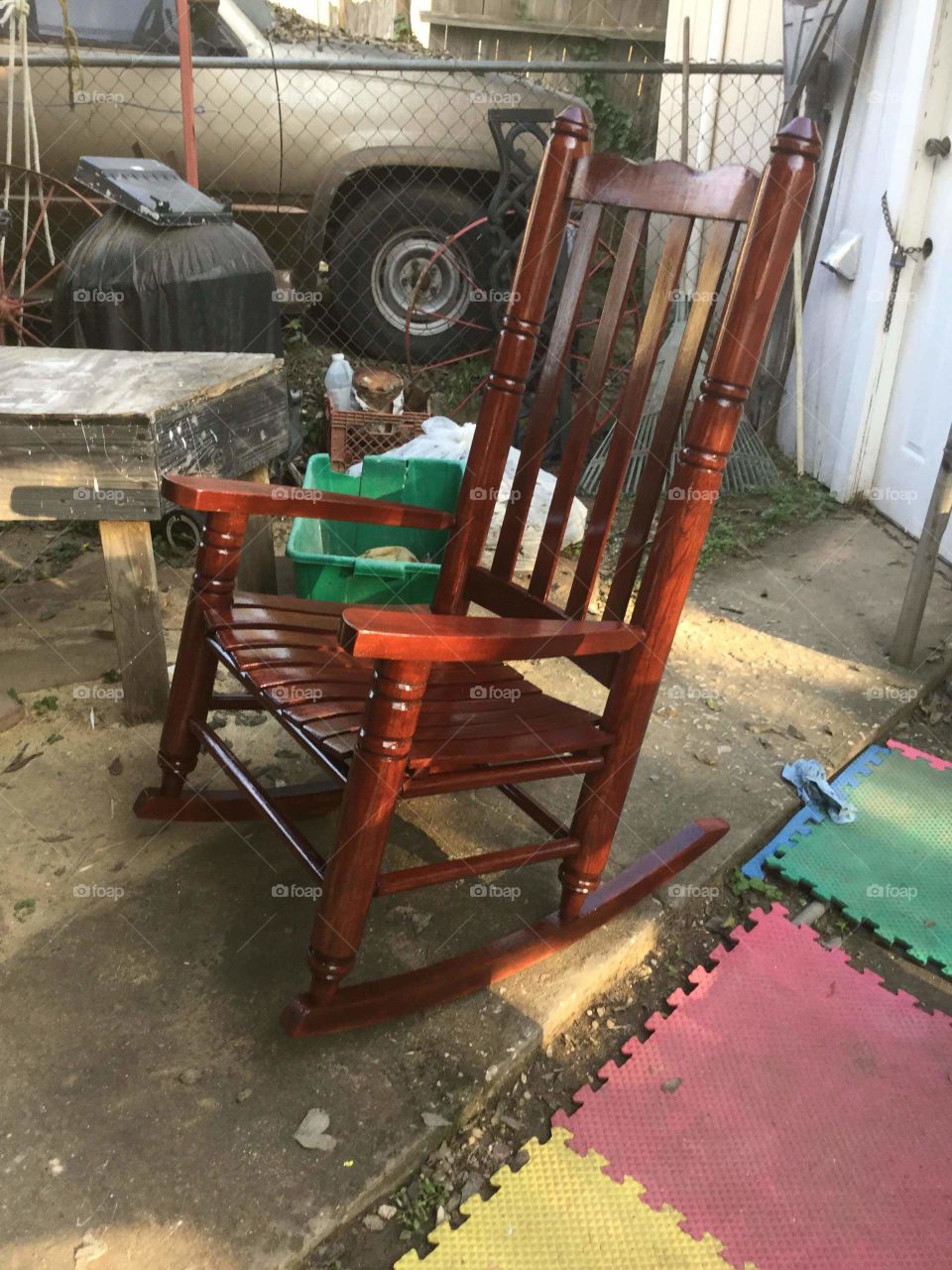 refinished rocking chair