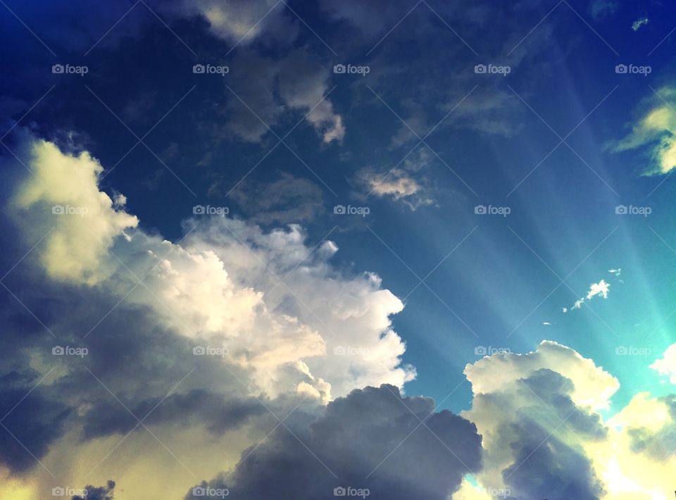 Clouds and sunrays. Clouds and sunrays
