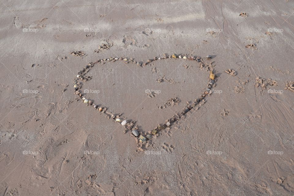 Heart in the sand