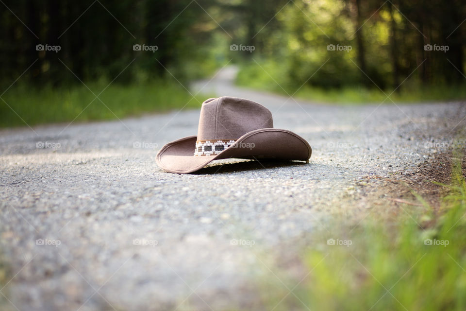 Hat on the road