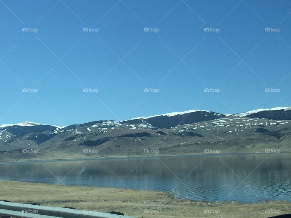 Snow, Landscape, Mountain, Lake, Water