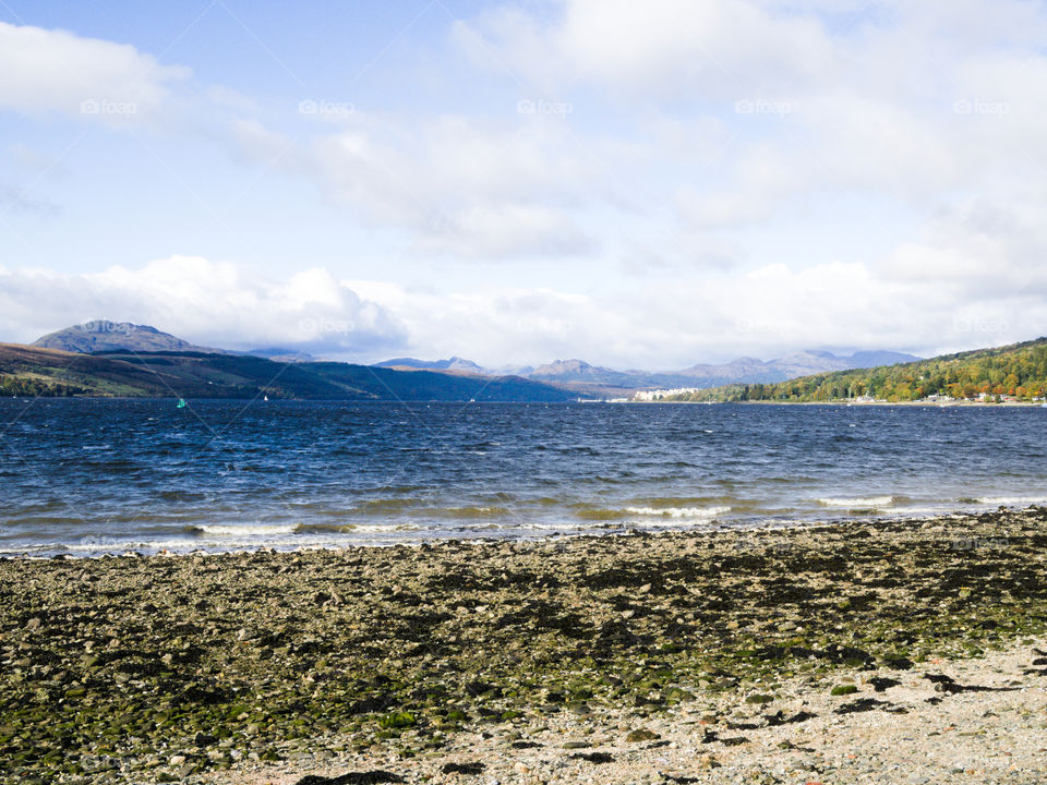 Water, hills and clouds
