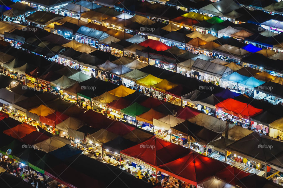Train Night Market in Bangkok 