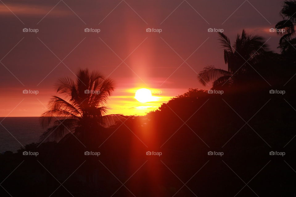 Costa Rica sunset.