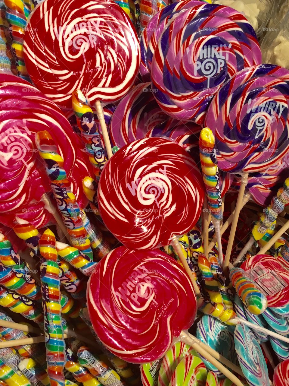 Colorful giant lollipops