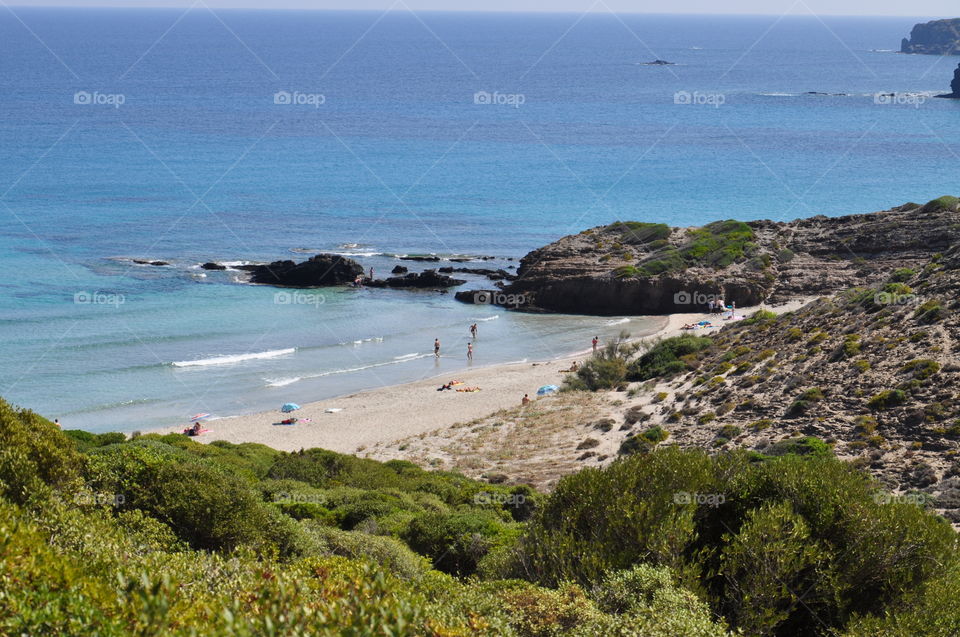 beautiful menorca Balearic island beach in Spain