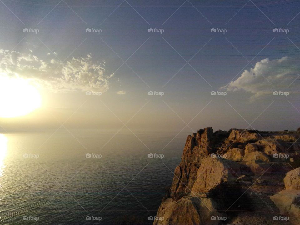 Sea and mountain rock