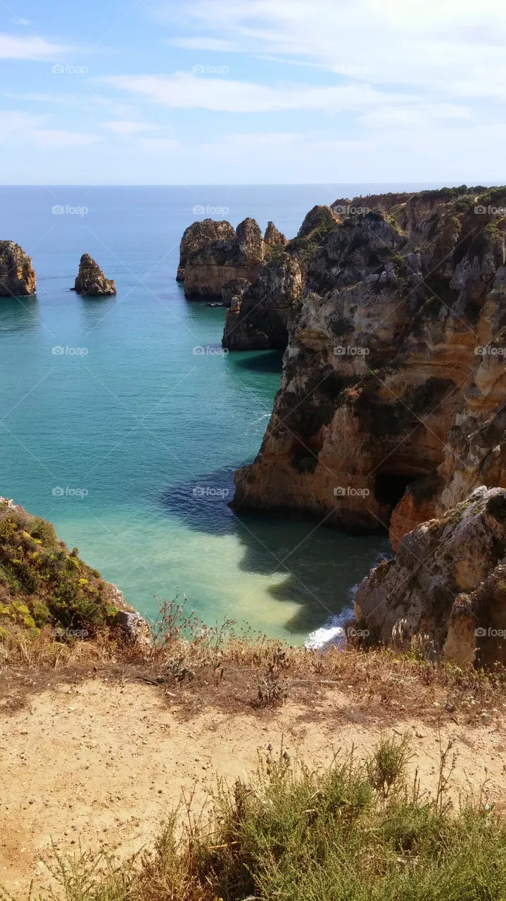 cliffs Algarve Portugal . cliffs Algarve Portugal near lagos 