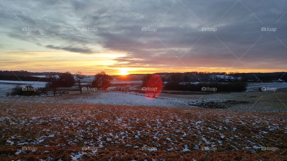 Polish winter village podwilczyn