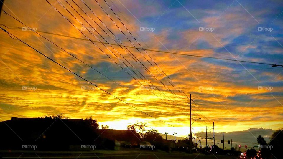 Another fiery sunset in Phoenix