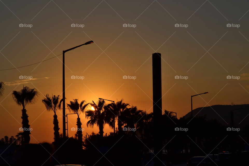 sunset in Alanya turkey