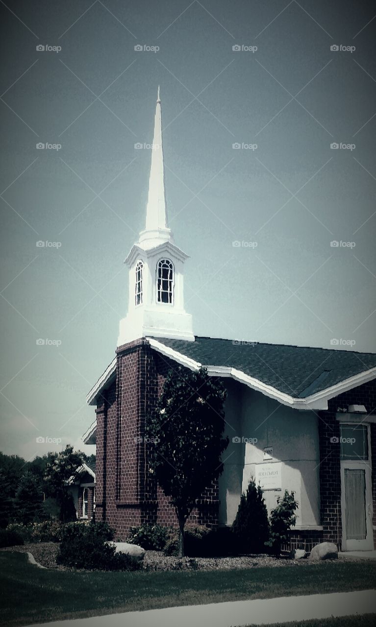 Buildings. Steeple