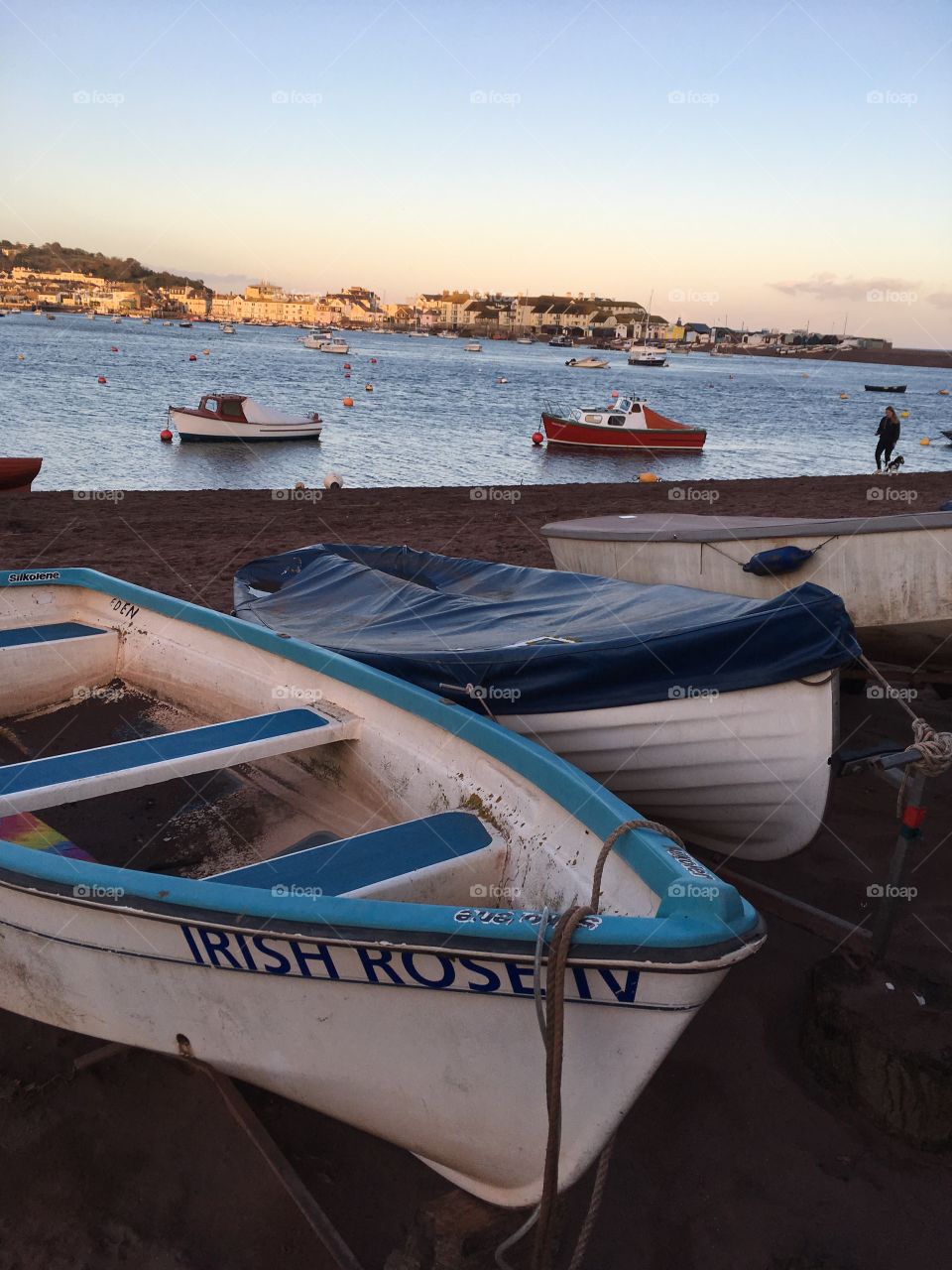 Late afternoon sunshine in Shaldon, Devon, UK 