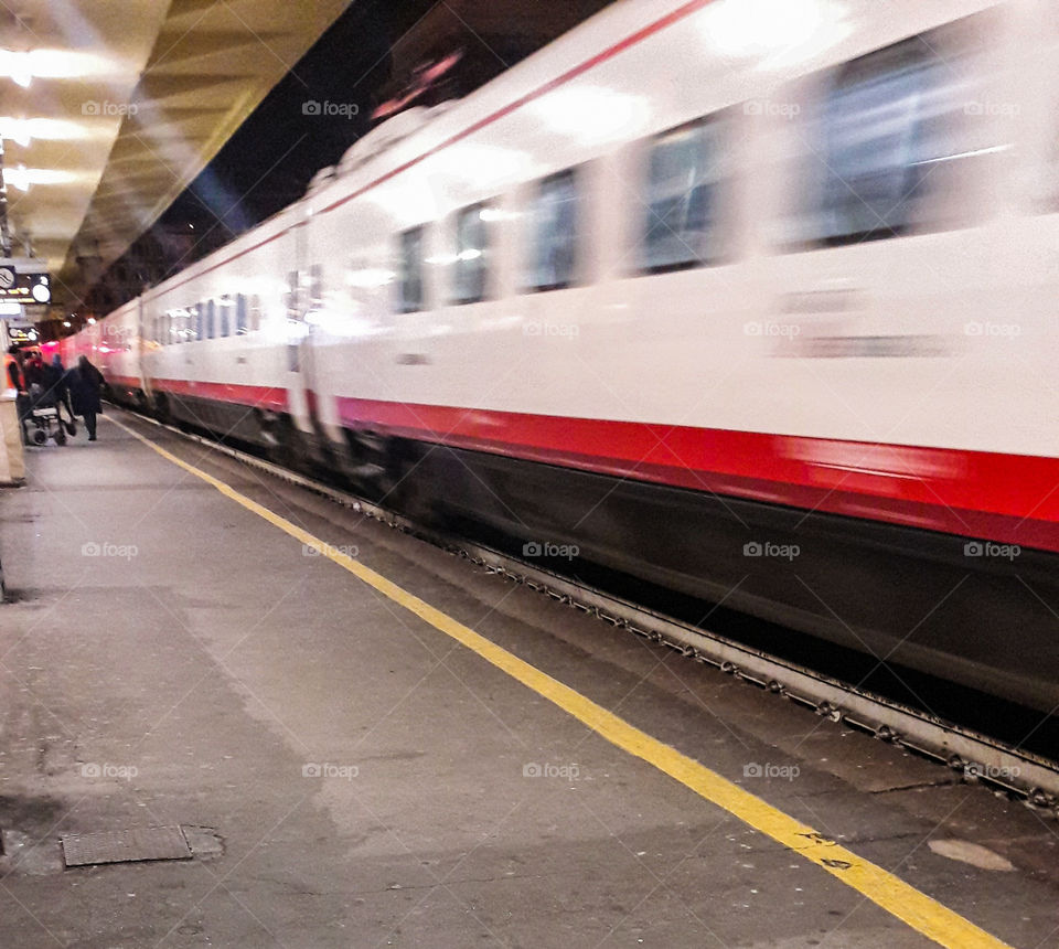 train in Genova station