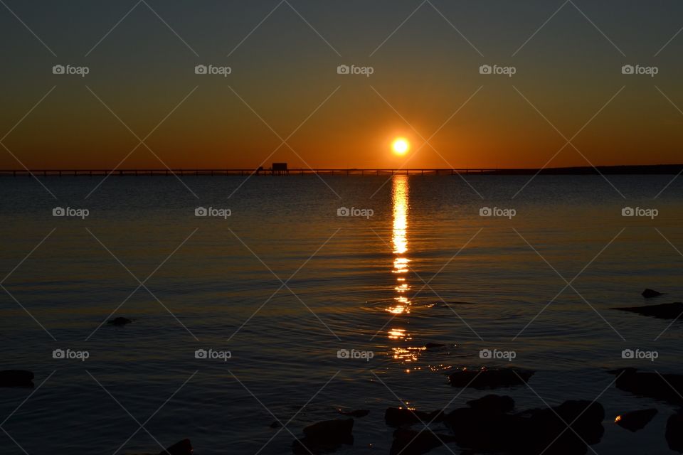 Red sunset over Oz. Sunset in South Australia 