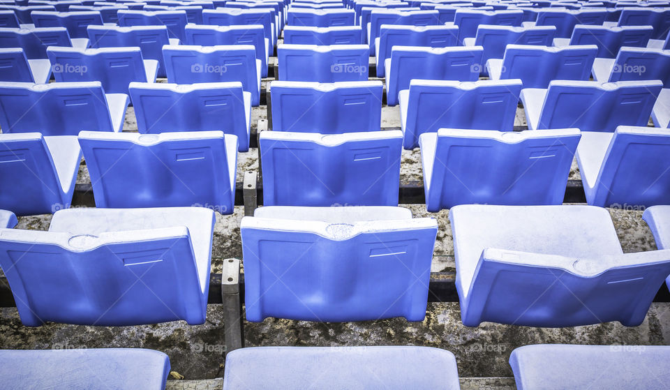 Blue sport arena seats