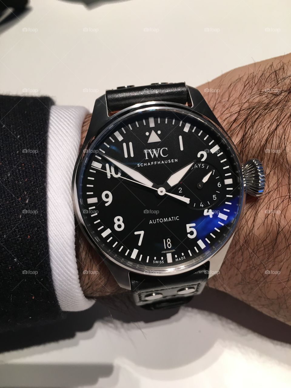 IWC Big Pilot watch on wrist