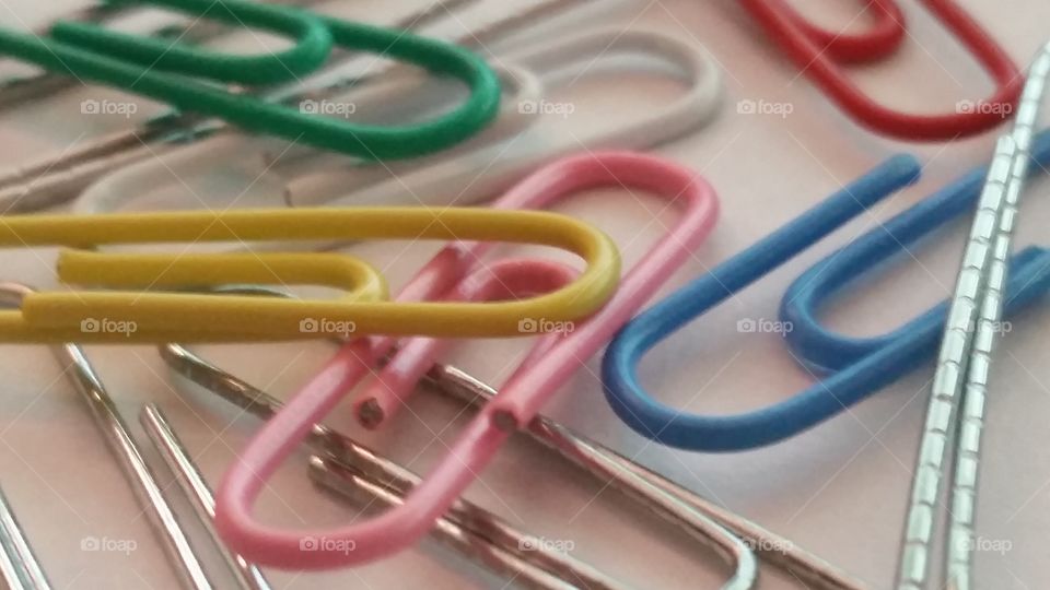 paperclips up close