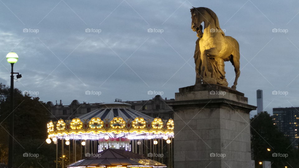 Paris ,  fair ground carousel