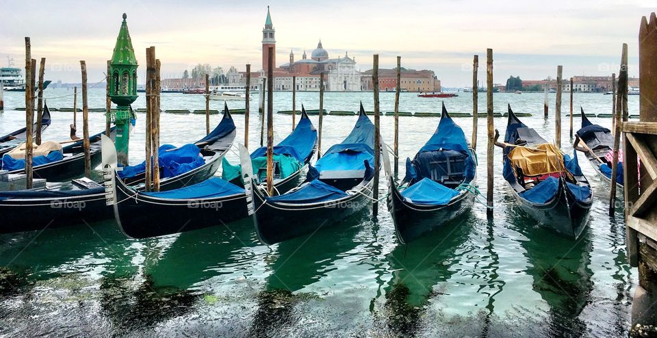 Gondolas in Venice 