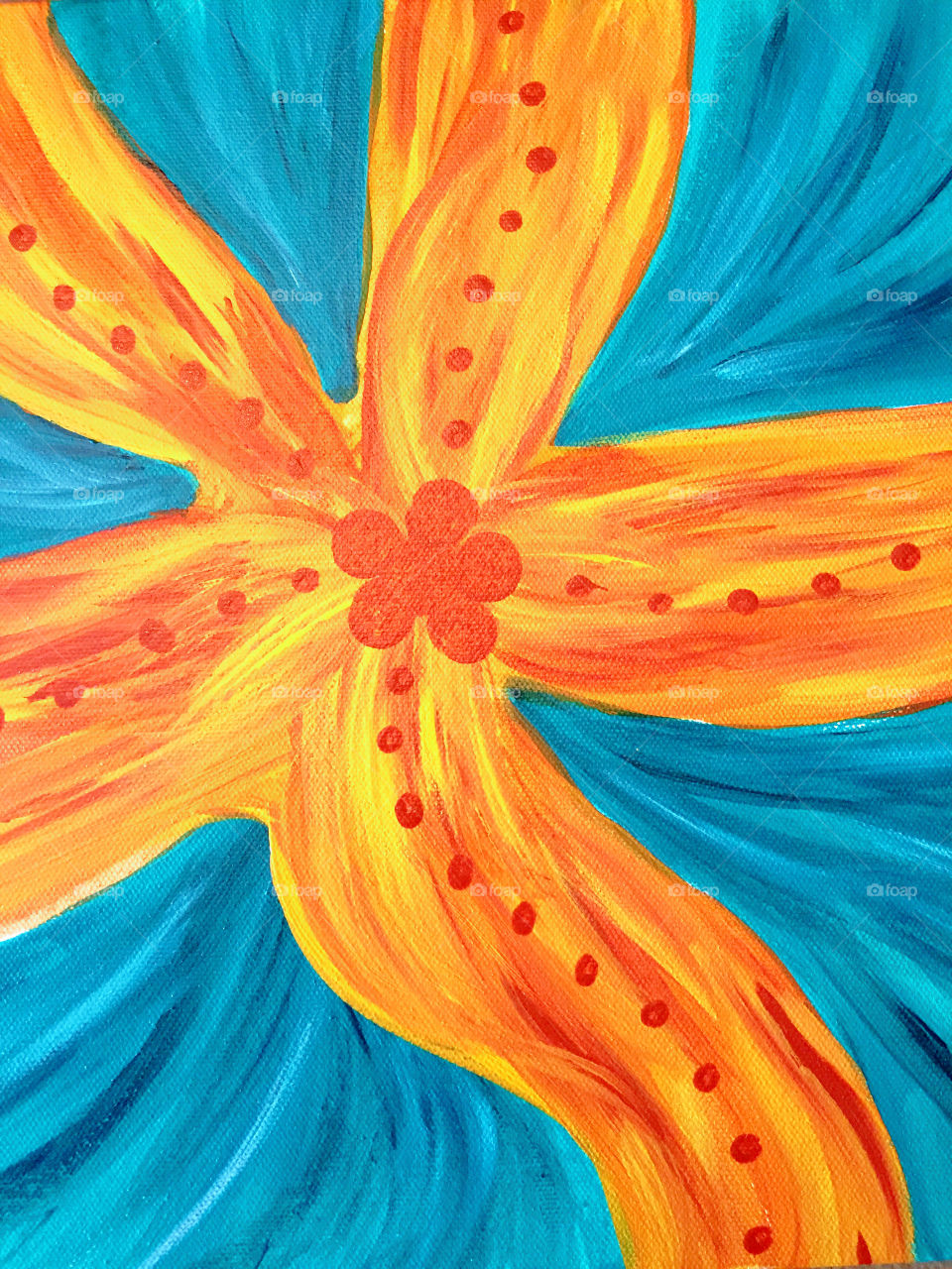 My original acrylic painting of a starfish. 