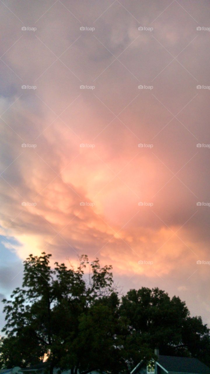 Cloud 10. The sky put on a spectacular show at sundown.