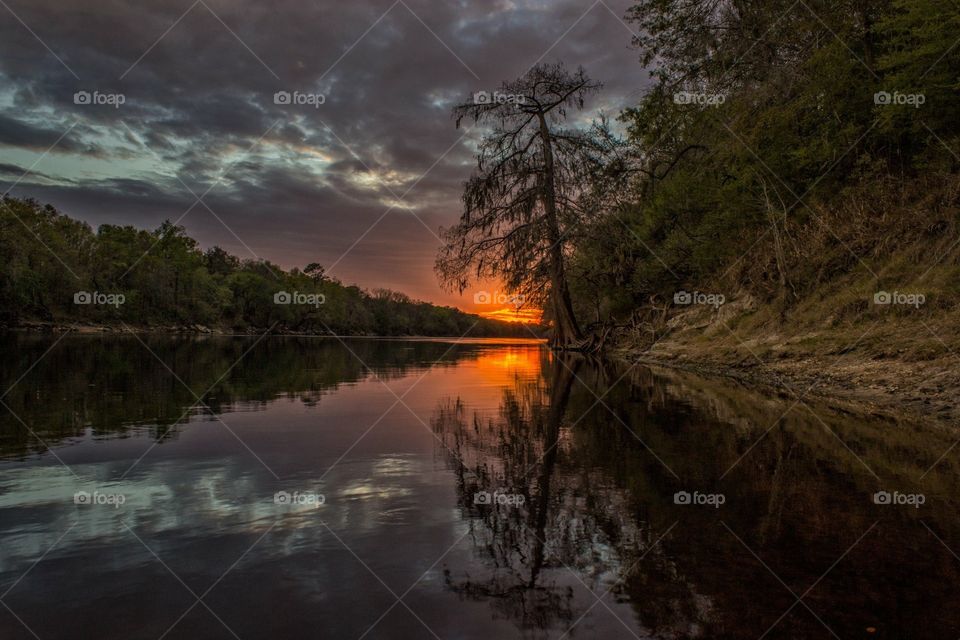 An absolutely beautiful picture of the sun setting along the Suwannee River❤️