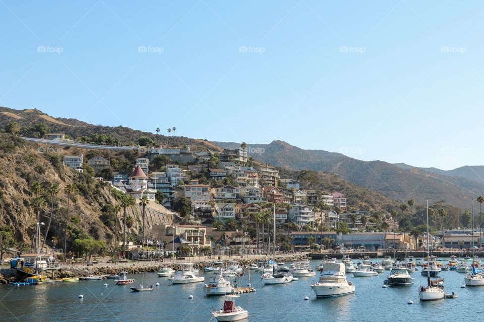 On the water in Catalina Island.