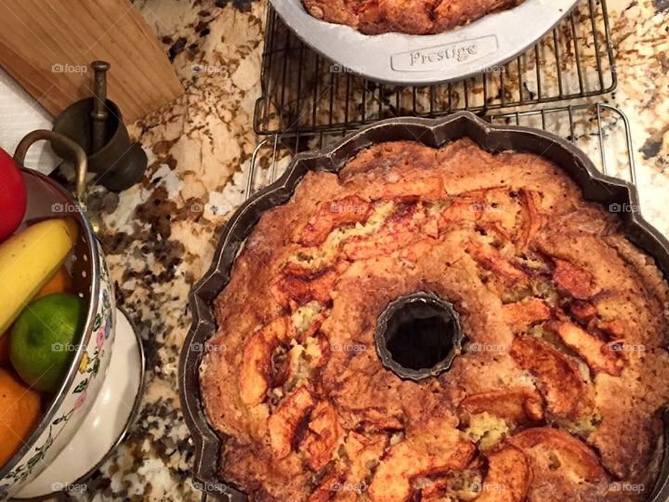 Apple Cake. Baking. Kitchen. Decor.  Fruit. Cooking. Dessert. 