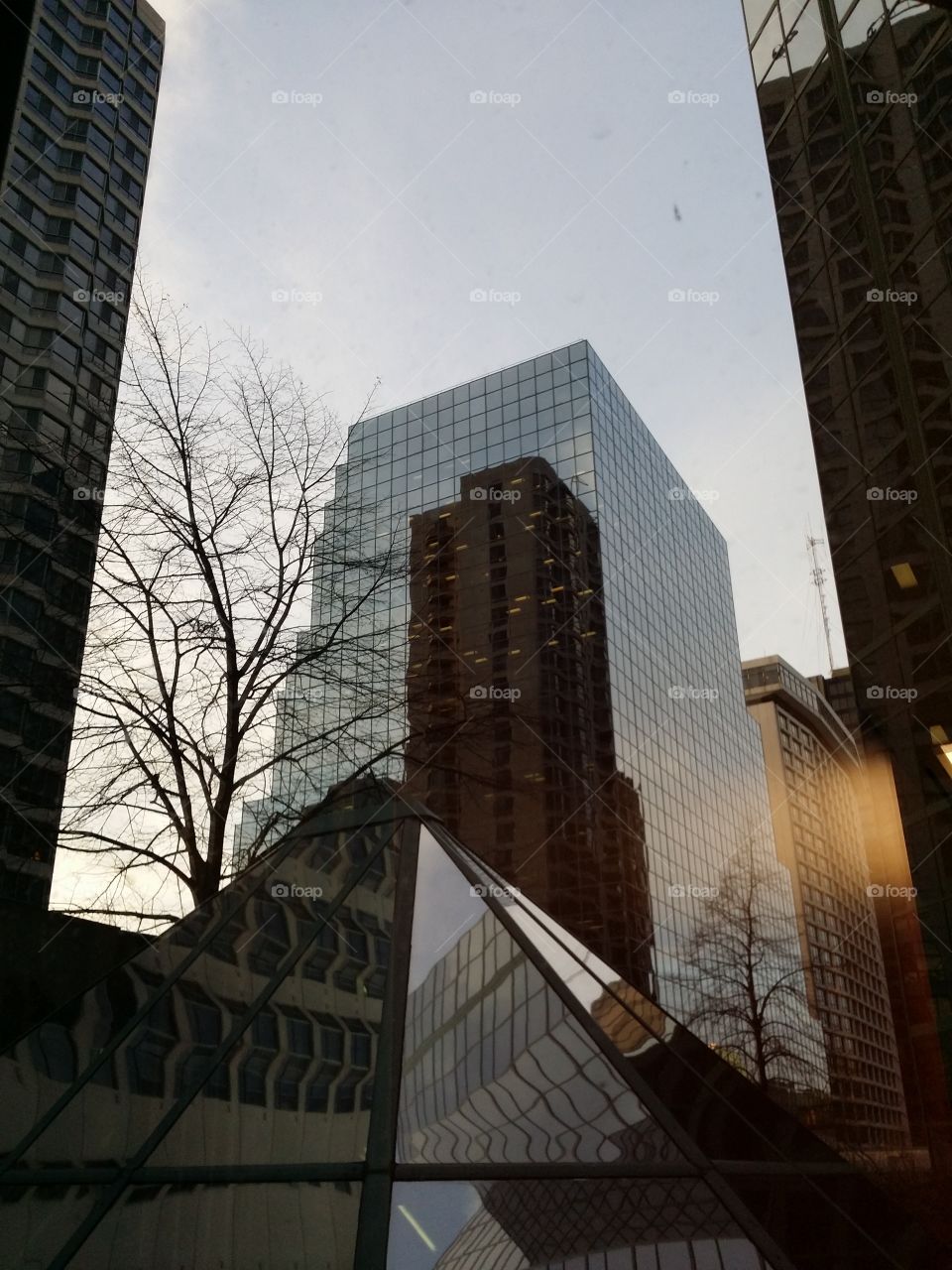 Downtown skyscraper reflections
