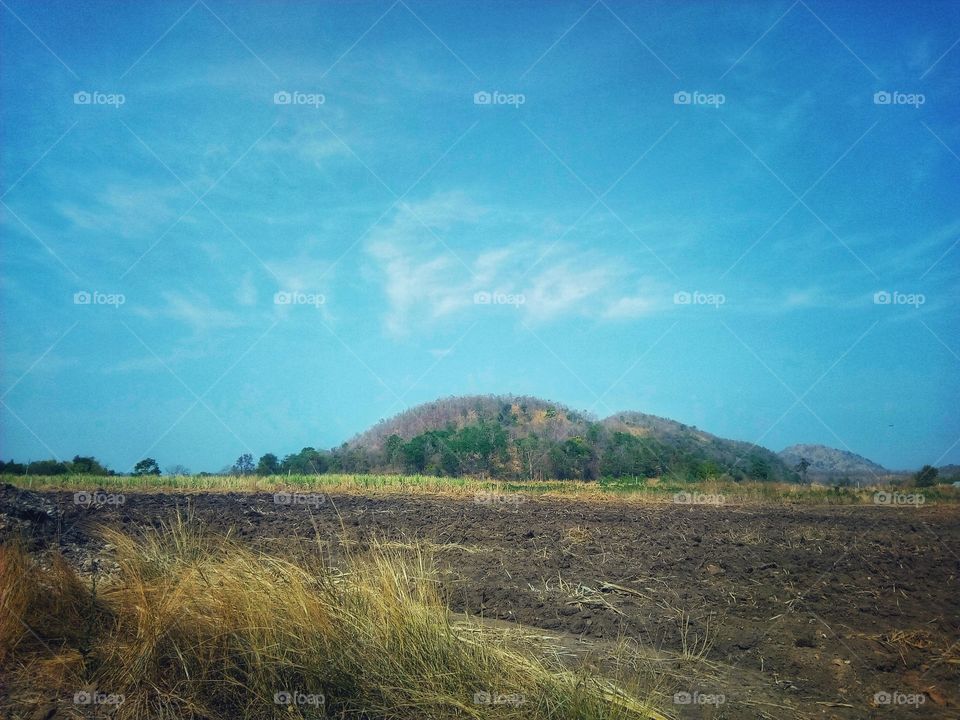 mountain,field,farmland,soil,sky